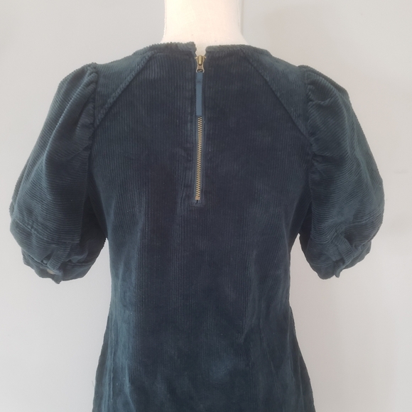 Universal Thread Green Corduroy Puff Sleeve Dress - Picture 7 of 15